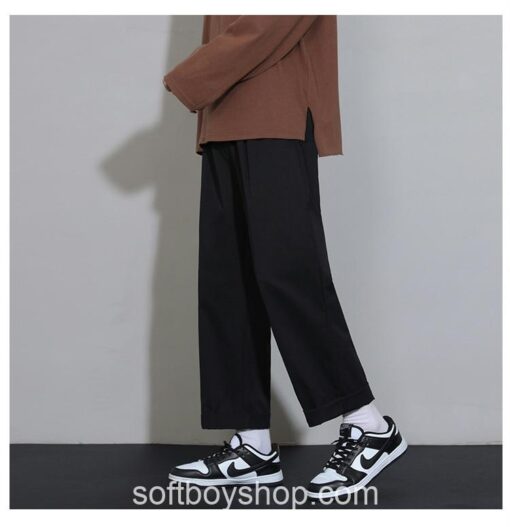 Soft Boy Casual Solid Casual Straight Pants 8