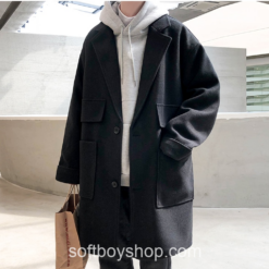 Softboy Streetwear Long Trench Coat