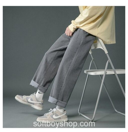 Modern Casual Soft Boy Korean Streetwear Denim Jeans 13