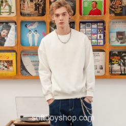 Solid Fleece Soft Boy Streetwear Warm Sweatshirt