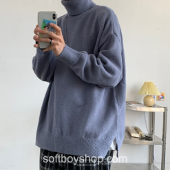 Men Many Color Turtleneck Knitted Sweater