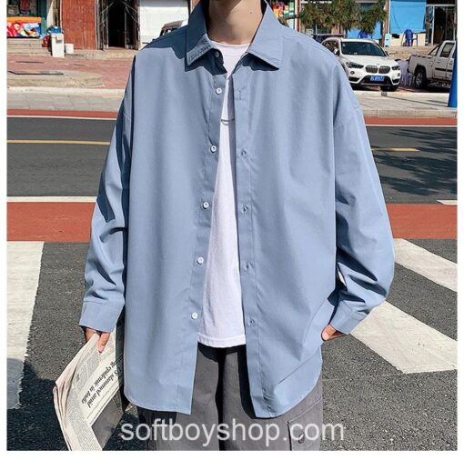 Soft Boy Stylish Men Fashion Oversize Shirt 18