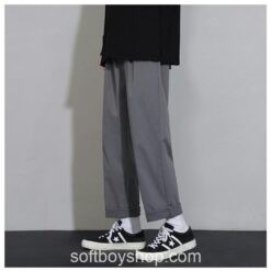 Soft Boy Casual Solid Casual Straight Pants 9