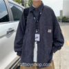 Softboy Harajuku Corduroy Solid Oversized Shirt 4