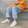 Softboy Comfortable Baggy Y2k Casual Plaid Pants 15