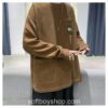 Corduroy Pockets Long Sleeve Streetwear T Shirt 16