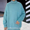 Elastic Solid Many Colors Turtleneck Knitted Soft Boy Sweater 3