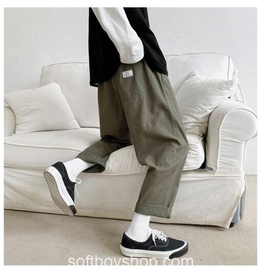 Soft Boy Japanese Functional Streetwear Baggy Casual Pants 13