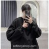 Softboy Streetwear Solid Color Japan Style Sweatshirt 22