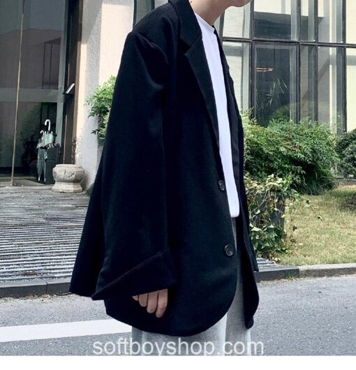 Vintage Harajuku Black Blazer Jacket 8