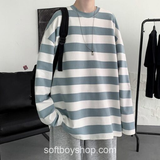 Soft Boy Harajuku Striped T shirts 2