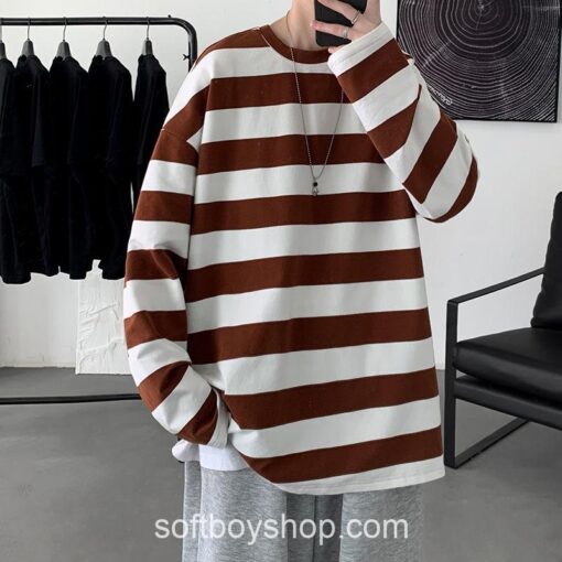 Soft Boy Harajuku Striped T shirts 3