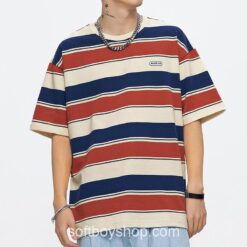 Y2k Striped Cotton T-shirts 1