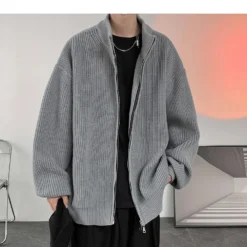 Harajuku Zip Sweater Soft Boy Coat 9