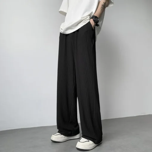 Pleated Ice Silk Soft Boy Trousers Pants 6
